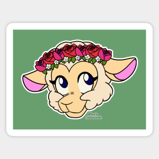 Sweet Sheep - Rose Crown (Original) Sticker